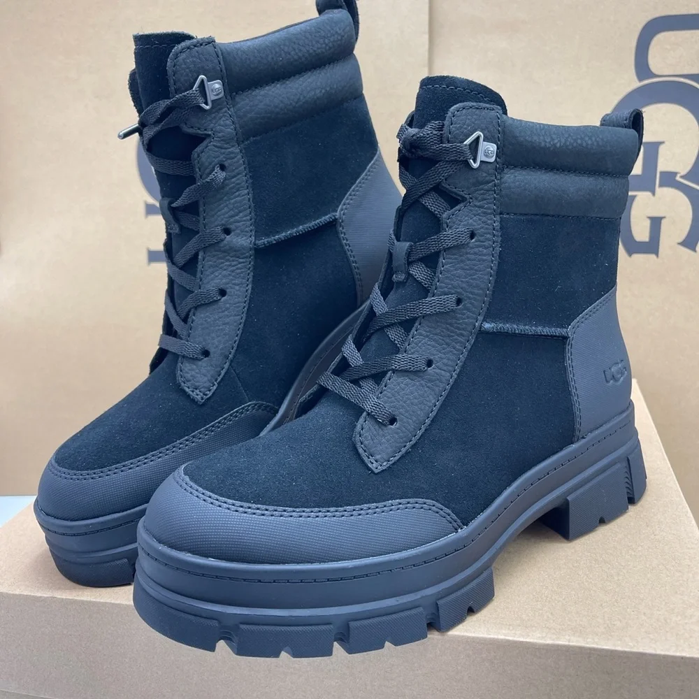 UGG Women's UGG W / 1174492 W ASHTON WEATHERIZED LACE UP Boots Black